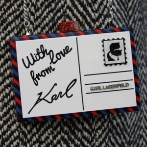 KARL LAGERFELD Printed Box Clutch